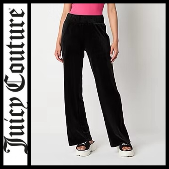 Juicy Couture Mid-Rise Velour Lounge Pants - Picture 2 of 9
